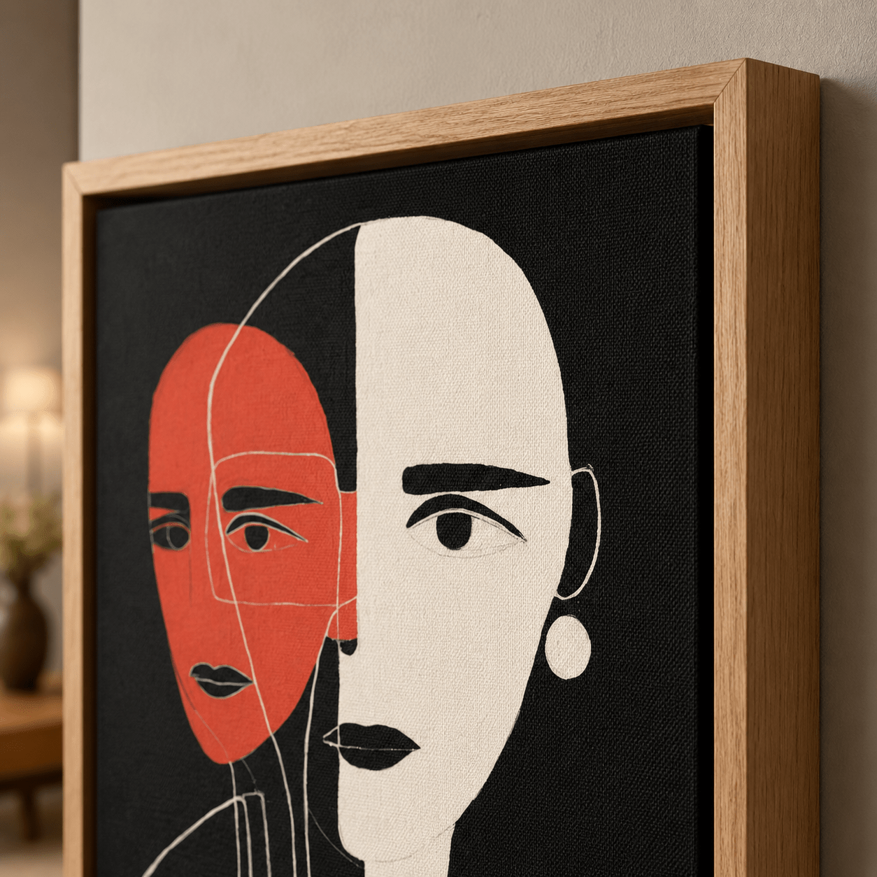 Abstract Face Art Canvas Print — Counterpart by Rossetti Art