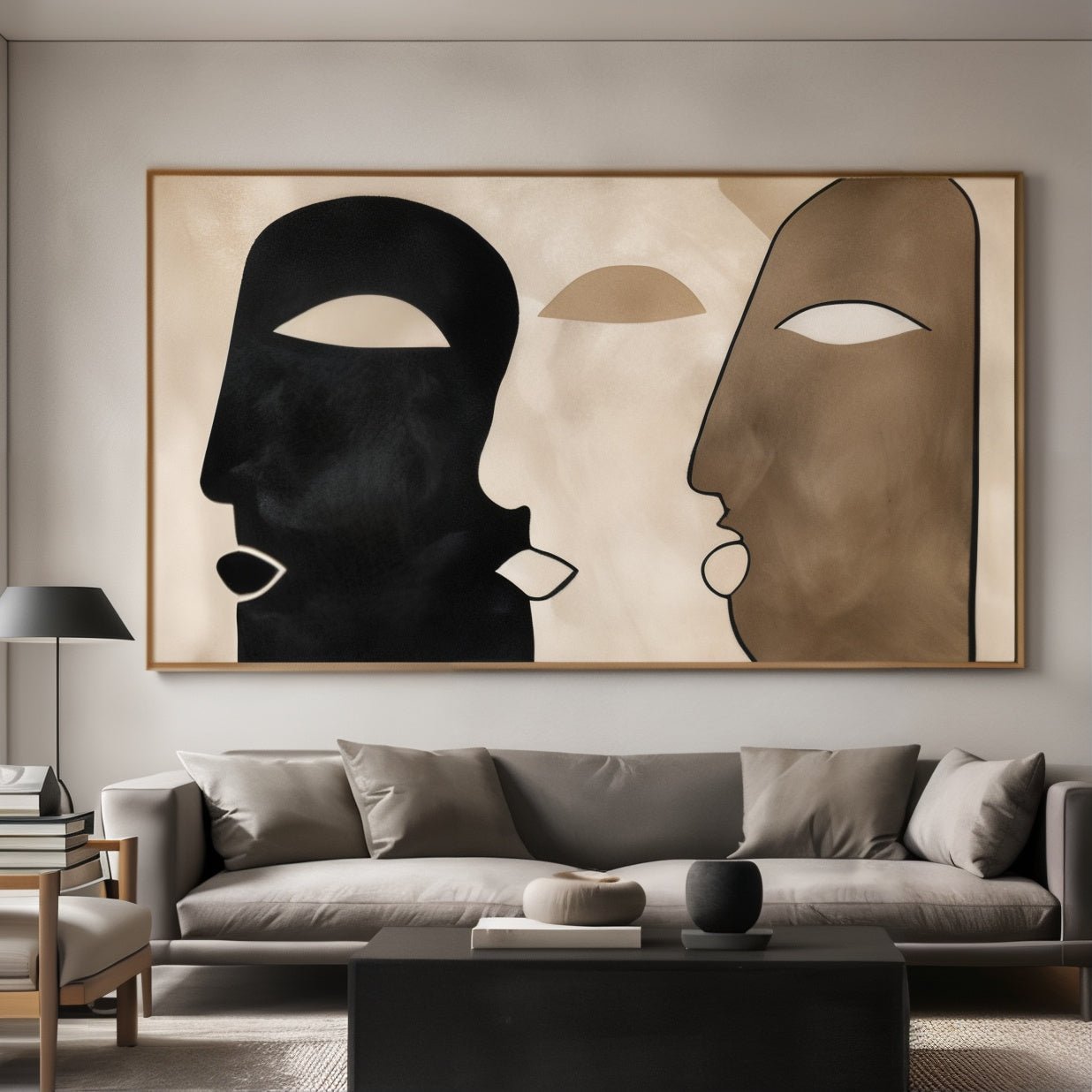 Abstract Faces Painting on Canvas