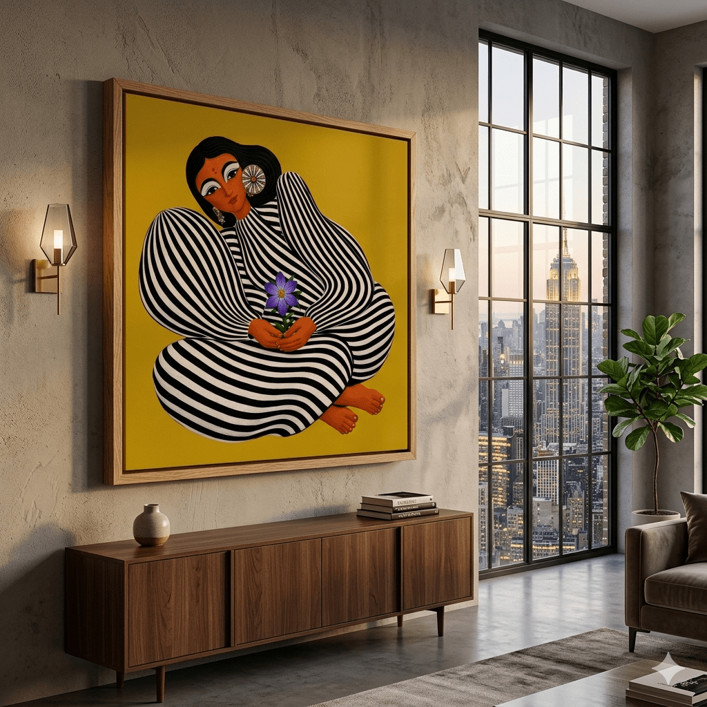 Abstract Female Portrait Wall Art