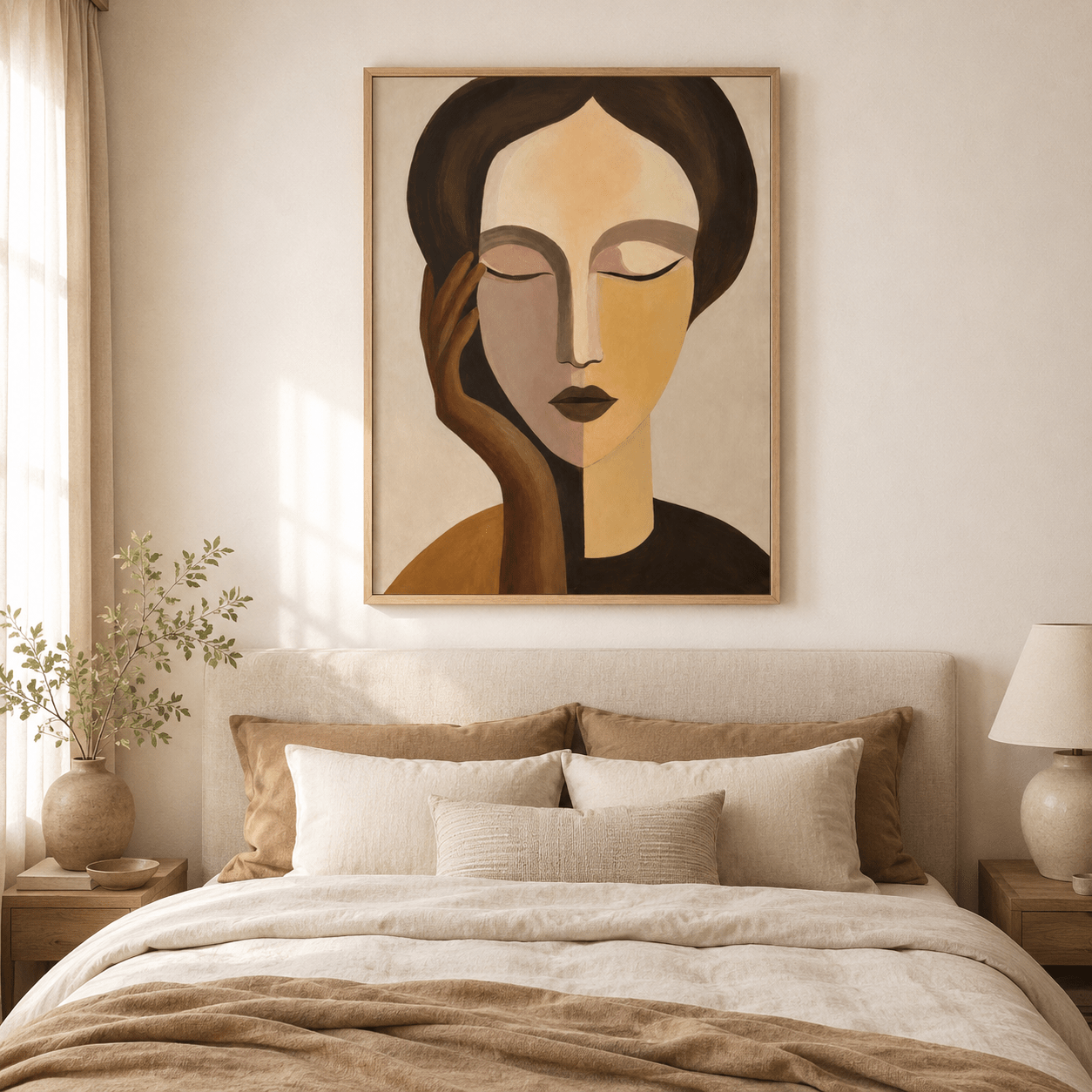 Abstract Figurative Art Canvas Print — Half Light by Rossetti Art