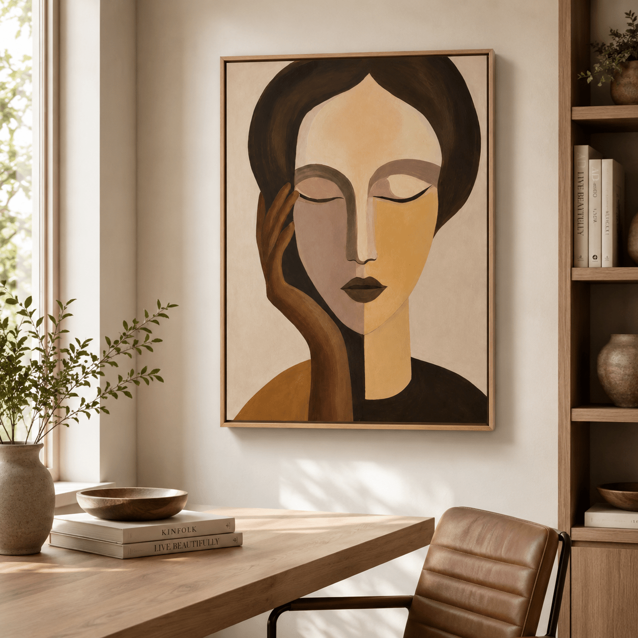 Abstract Figurative Art Canvas Print — Half Light by Rossetti Art