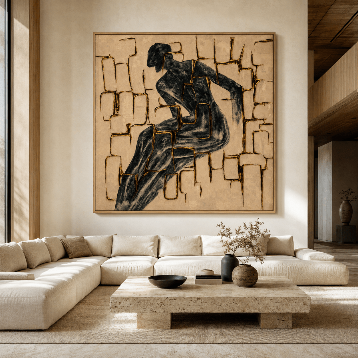 Abstract Figurative Canvas Print — Urban Contour