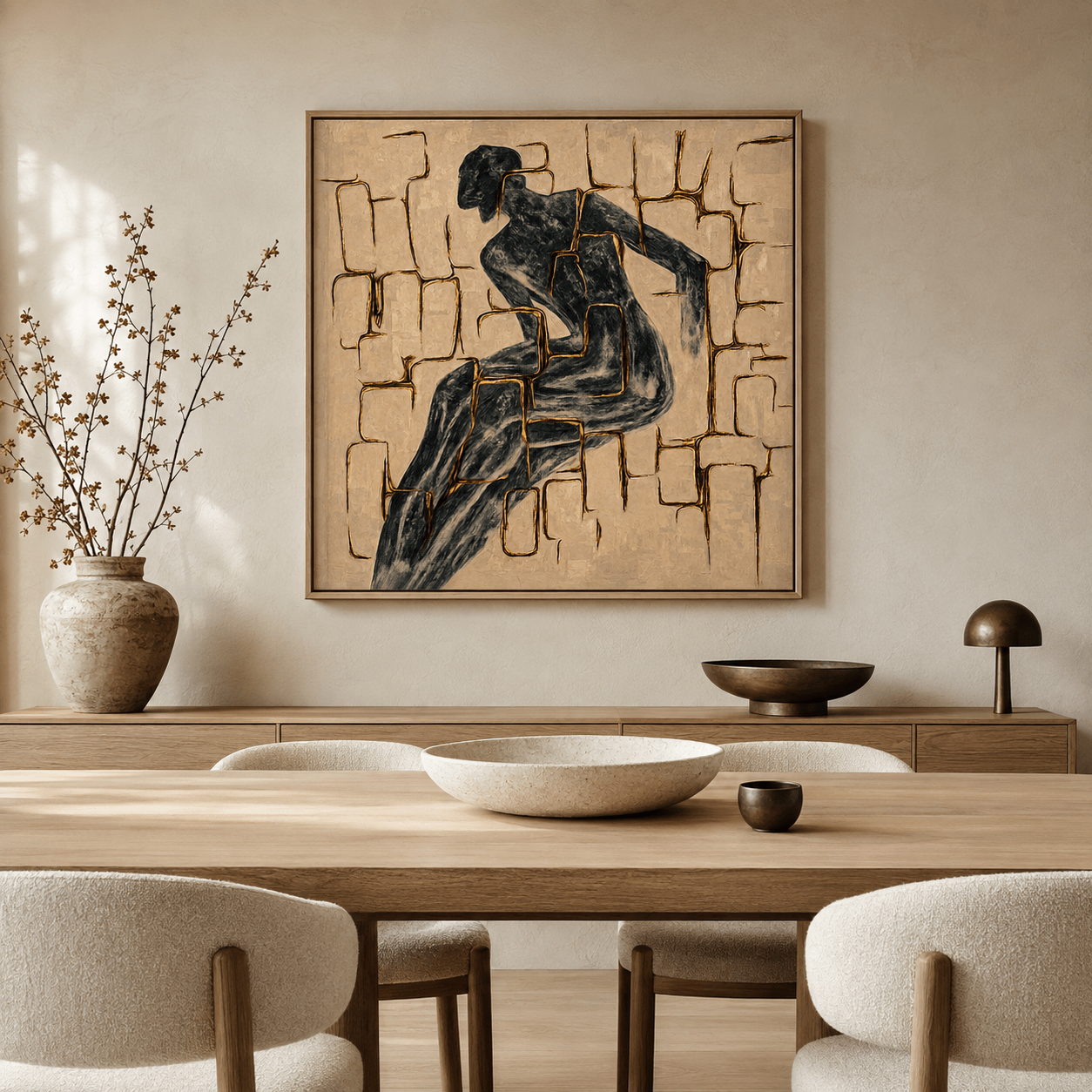 Abstract Figurative Canvas Print — Urban Contour