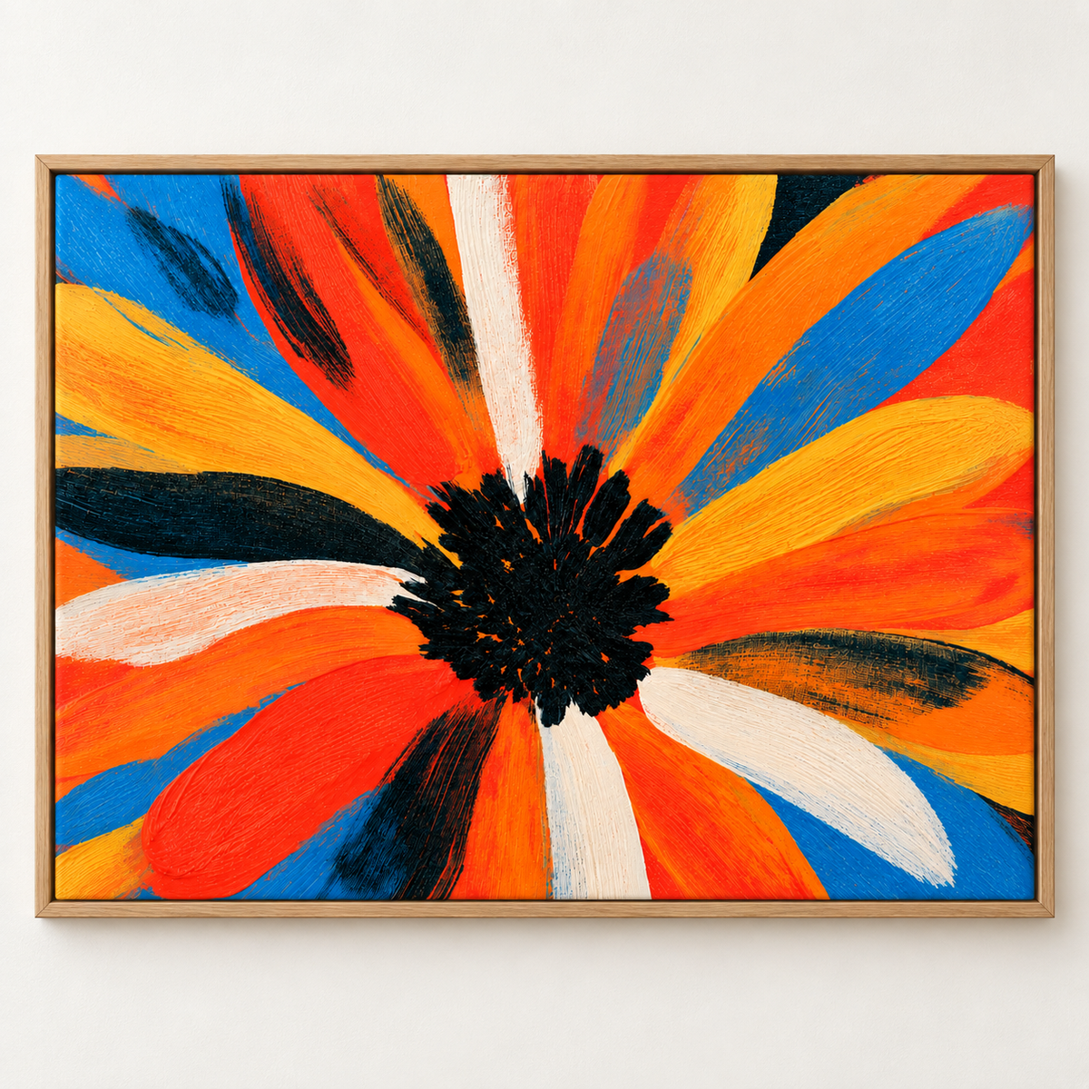 Abstract Flower Painting – Blazing Bloom by Rossetti Art