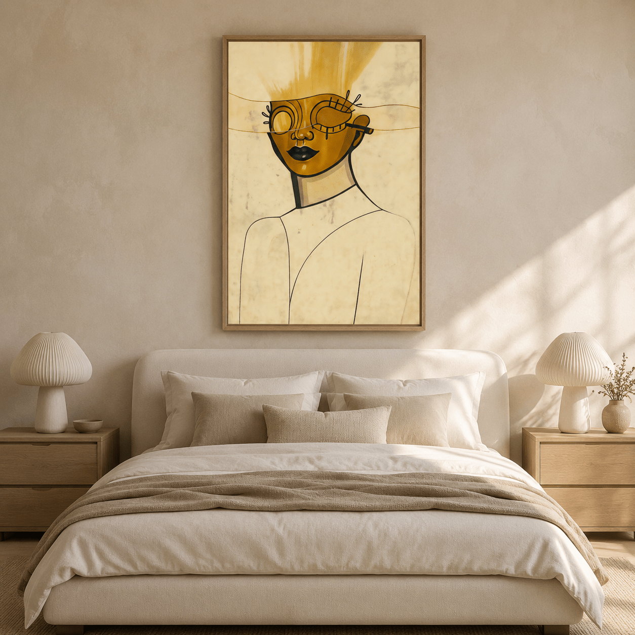 Abstract Gold Black Portrait