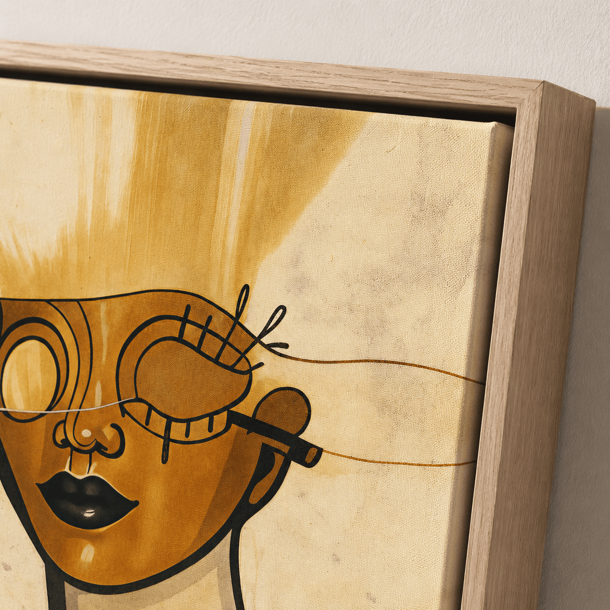Abstract Gold Black Portrait