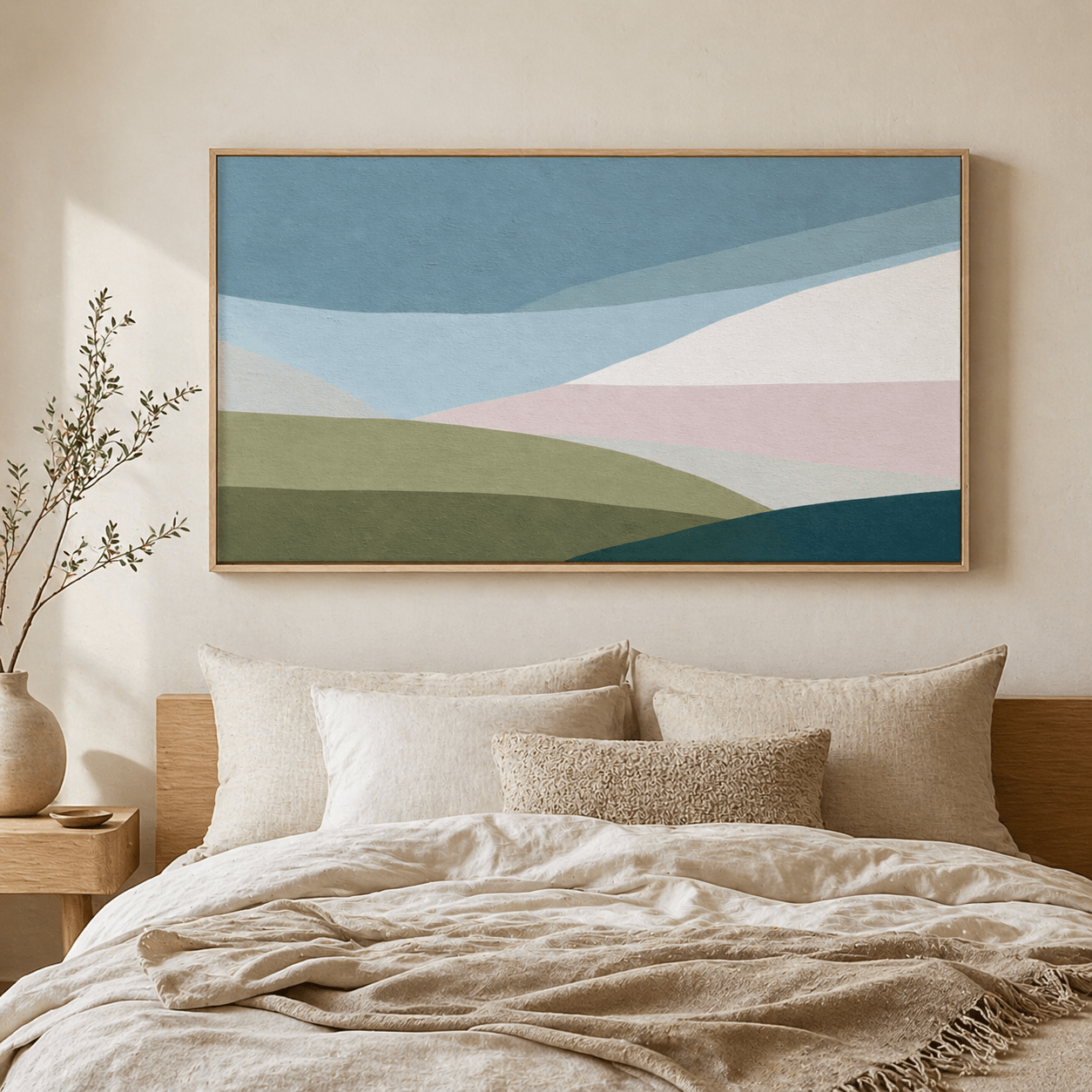 Abstract Landscape Painting on Canvas — Rolling Mist by Rossetti Art