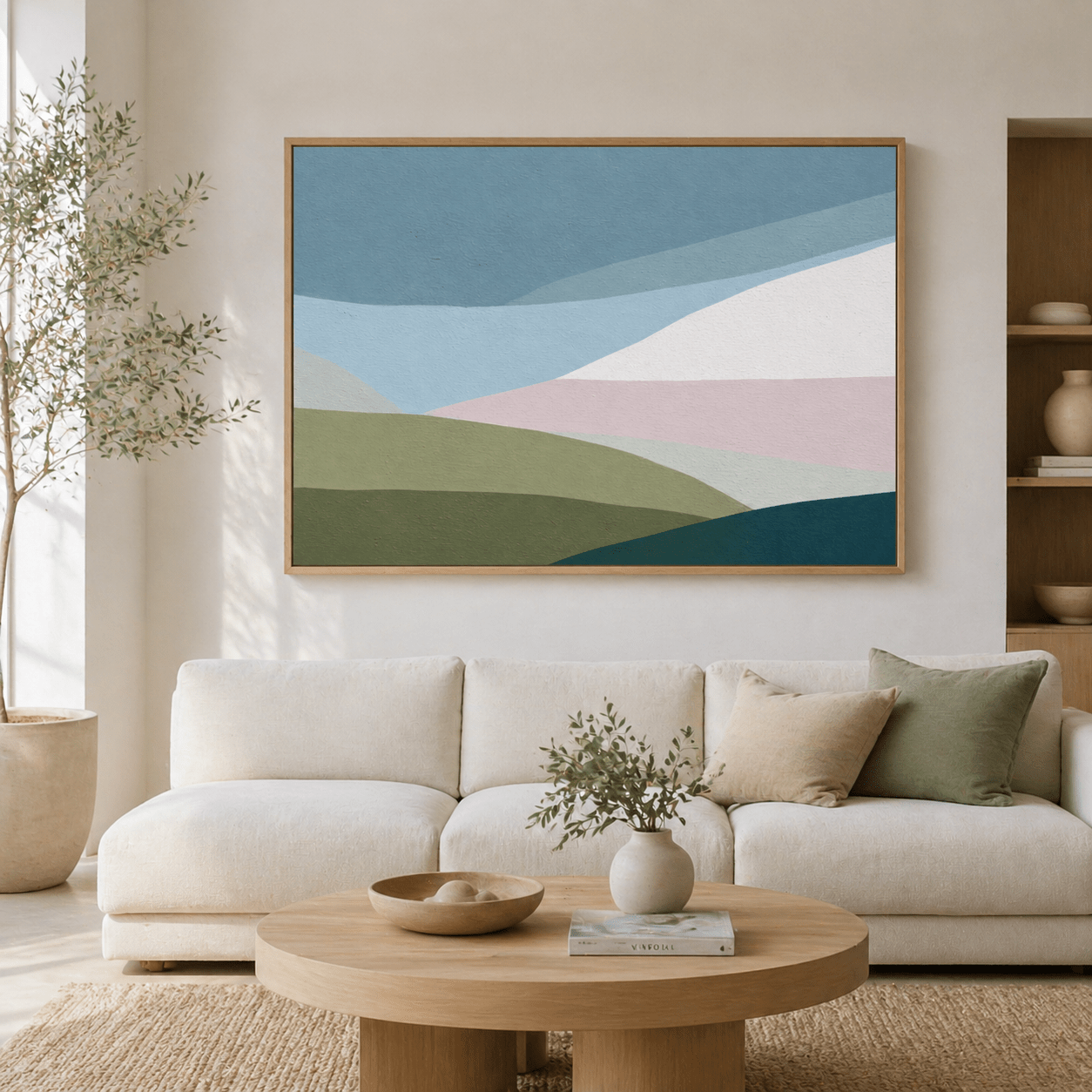Abstract Landscape Painting on Canvas — Rolling Mist by Rossetti Art