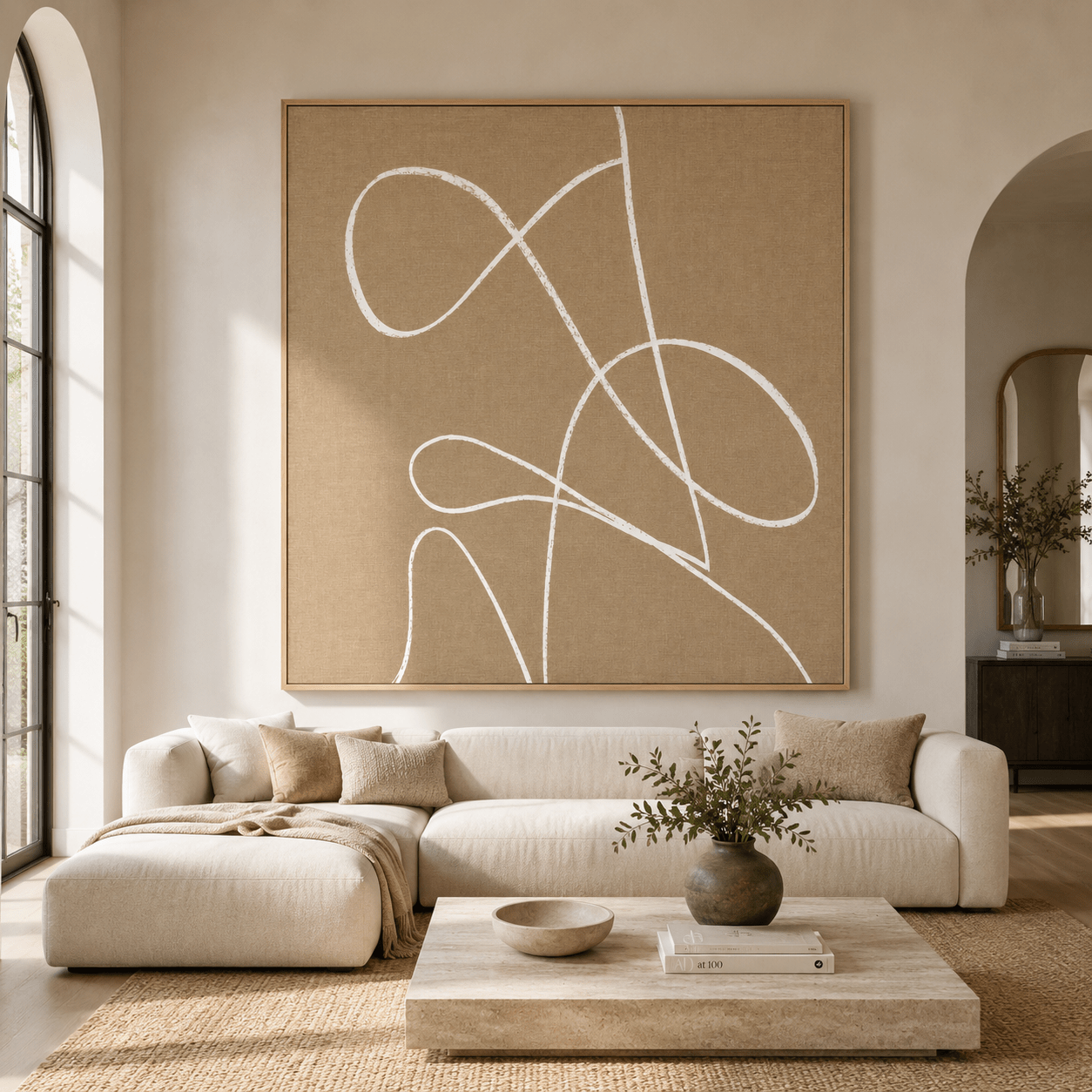 Abstract Line Art Canvas Print — Arabesque by Rossetti Art