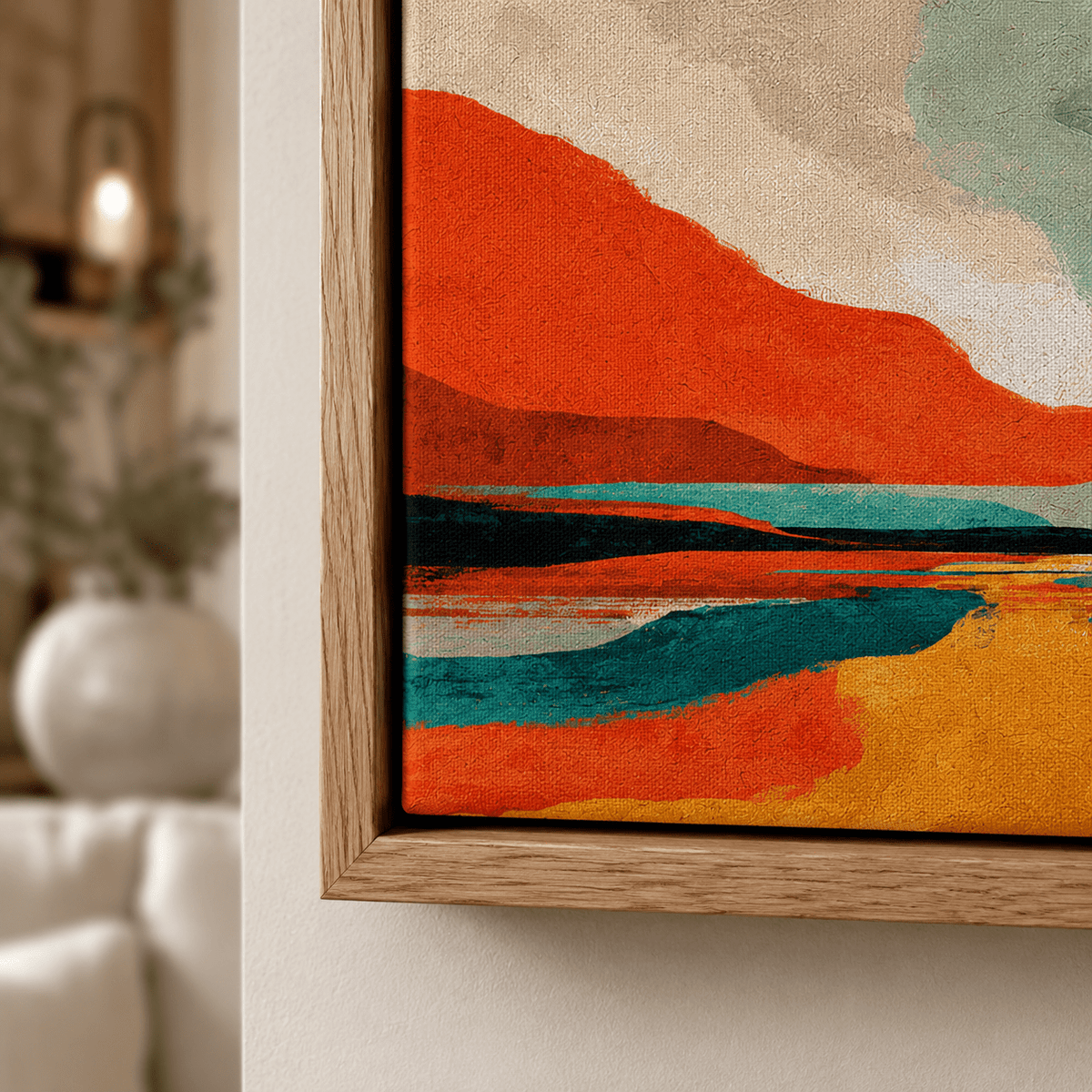 Abstract Mountain Art Canvas Print — Solstice Ridge by Rossetti Art