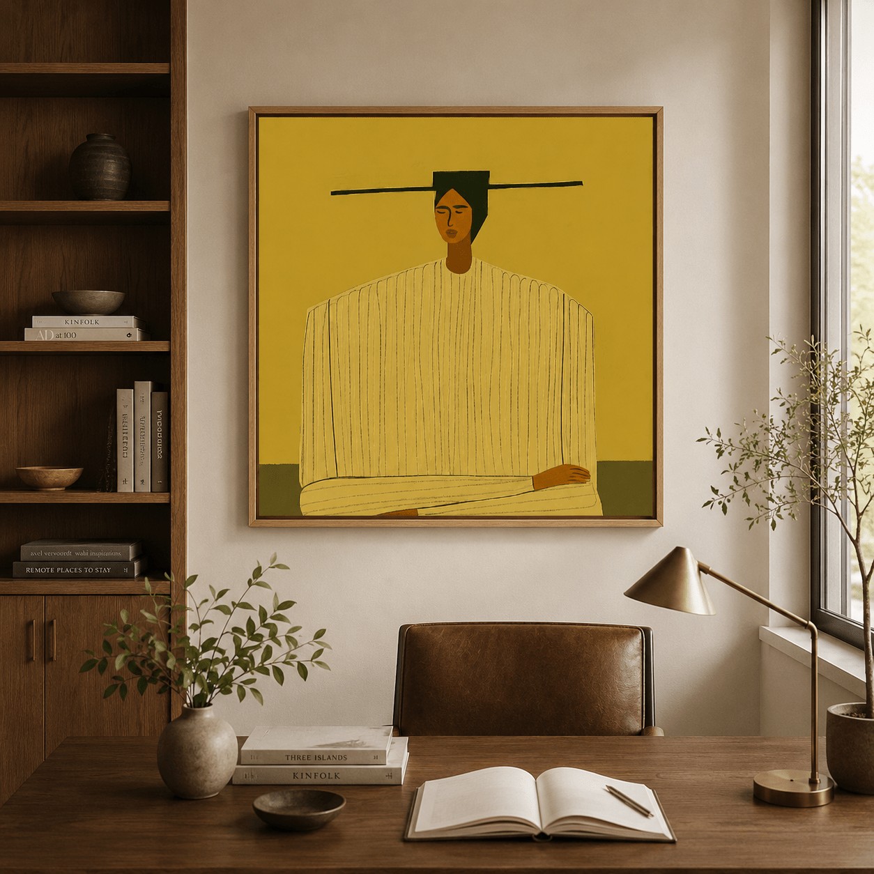 Abstract Portrait Art Canvas Print — The Silent Balance by Rossetti Art