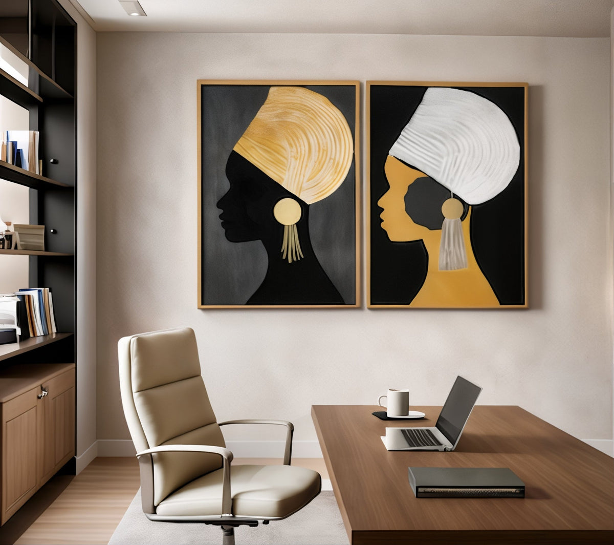 Abstract Portrait Painting on Canvas