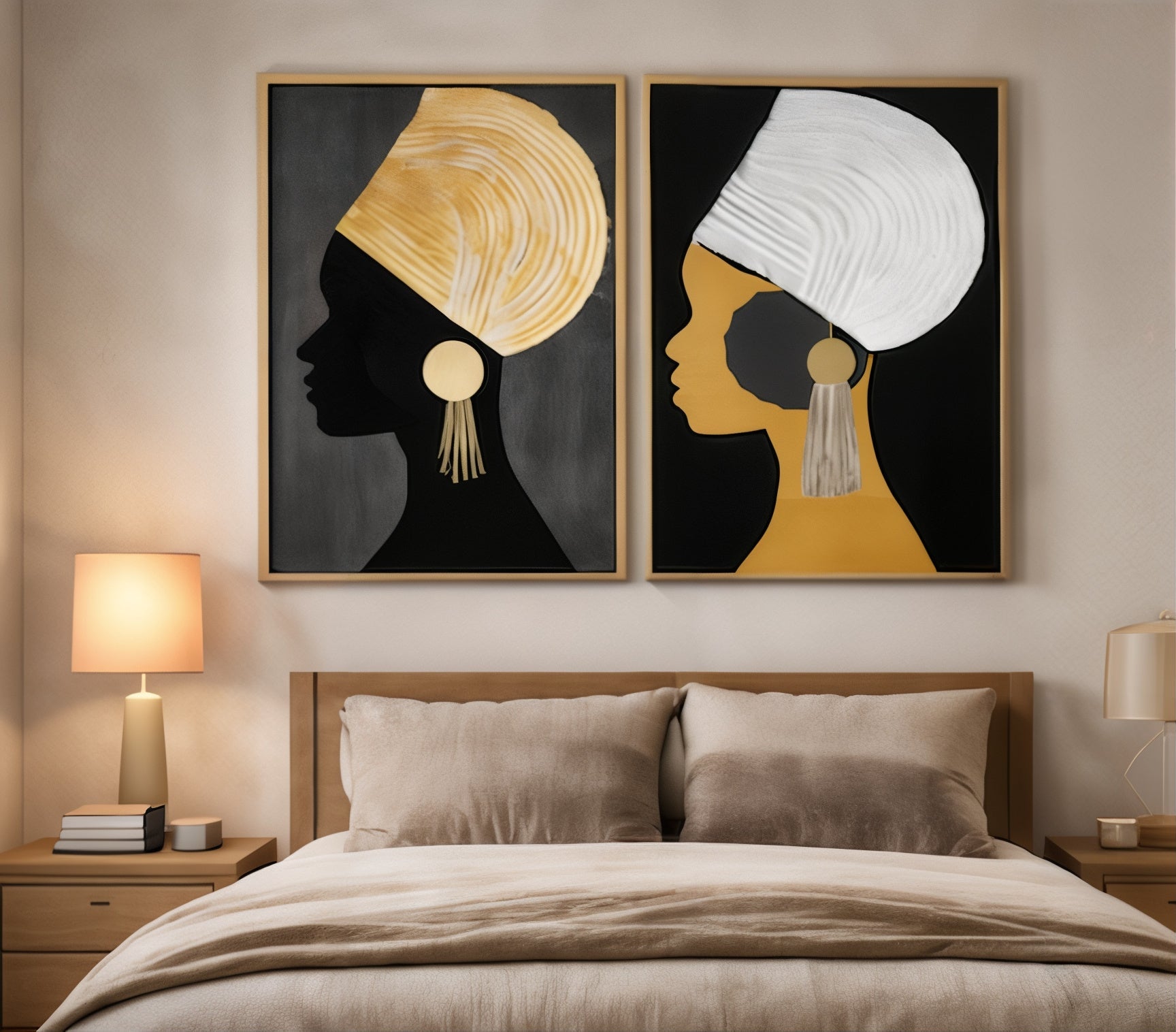 Abstract Portrait Painting on Canvas