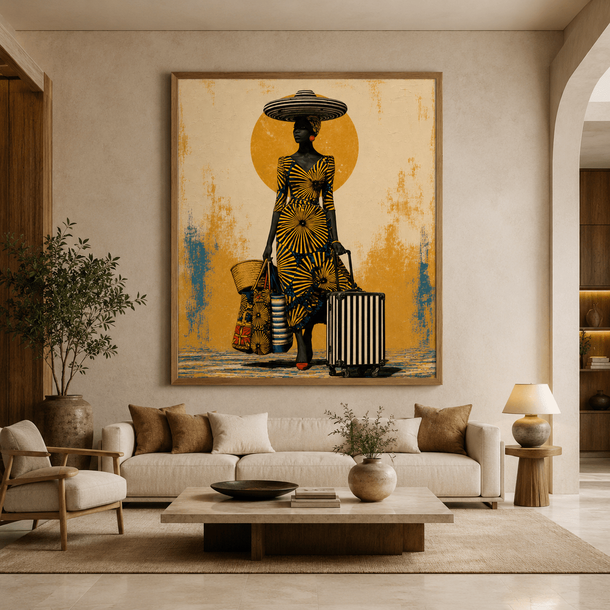African Art Print — The Golden Departure | Rossetti Art