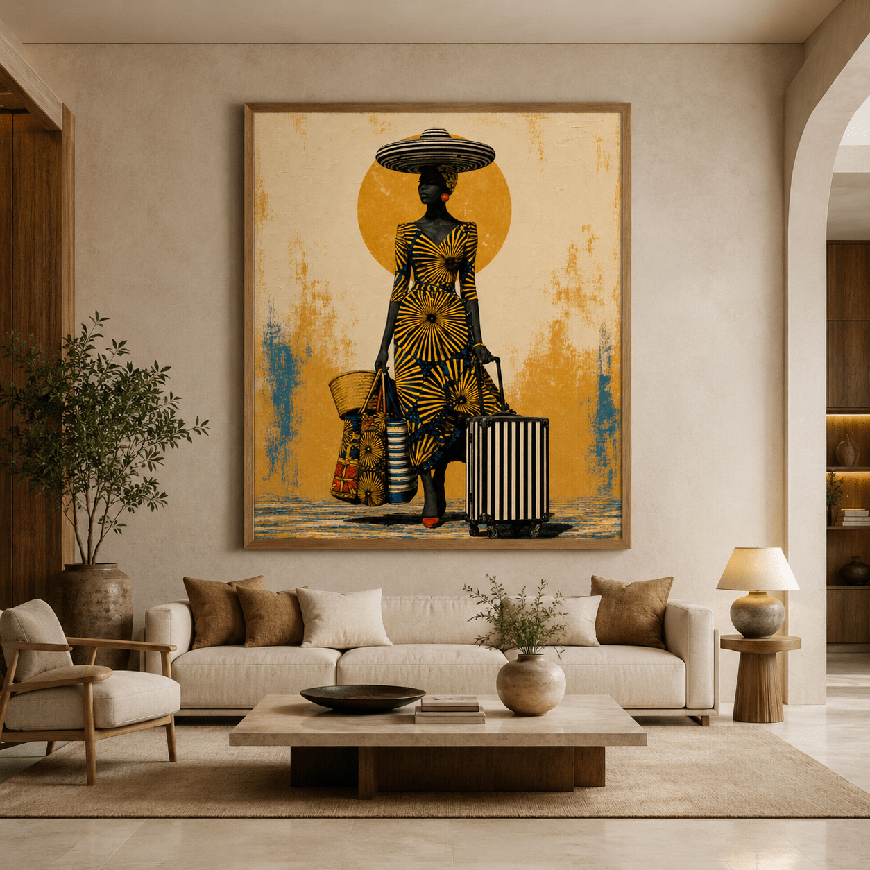 African Art Print — The Golden Departure | Rossetti Art