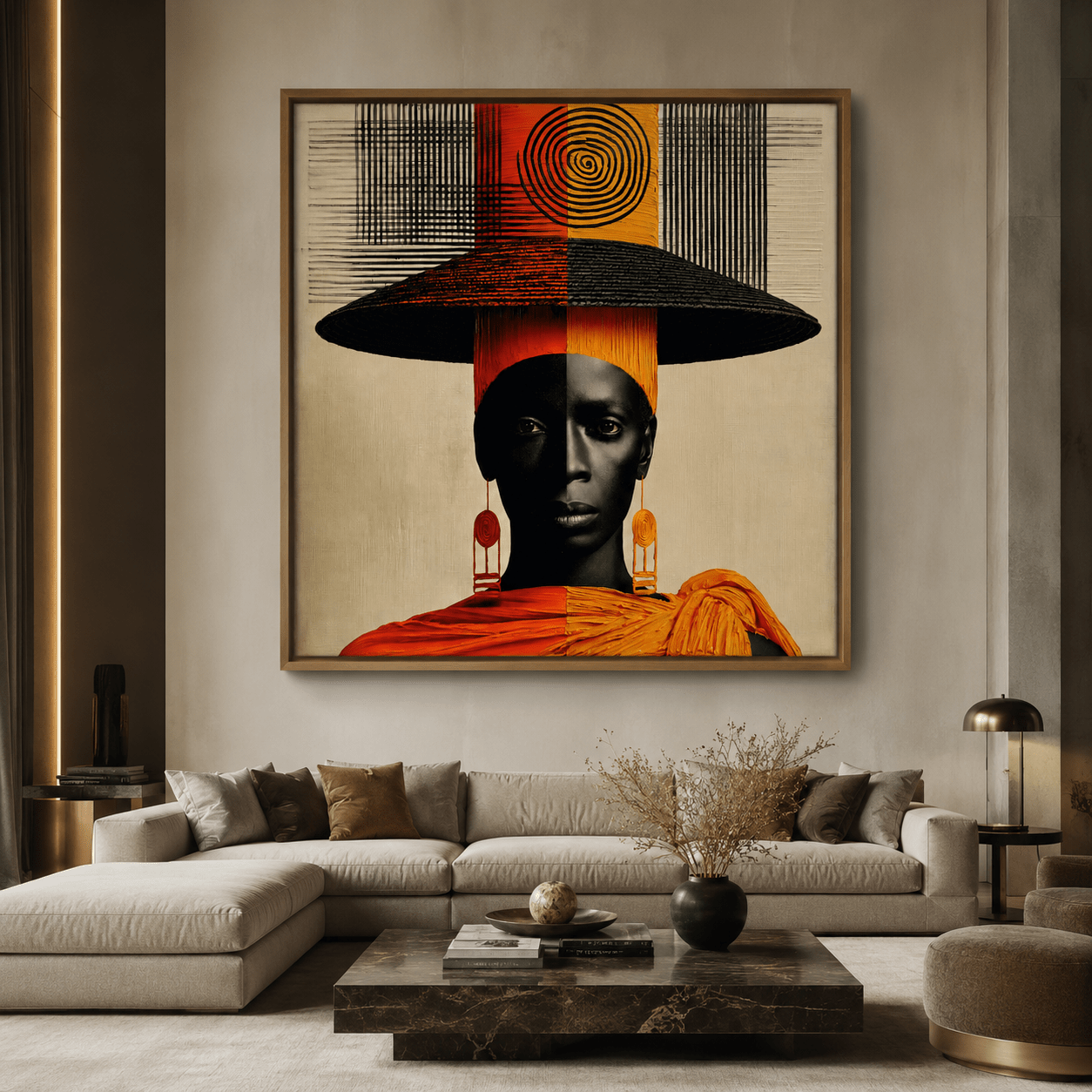 African Woman Art Print — Sovereign Canvas Print by Rossetti Art