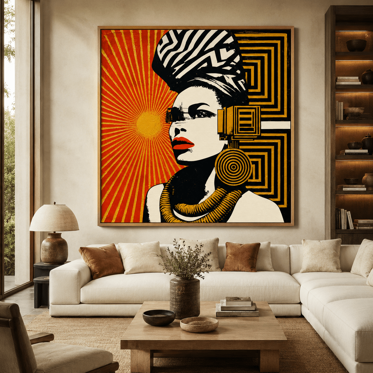 Afrofuturist Art Canvas Print — Solar Queen by Rossetti Art