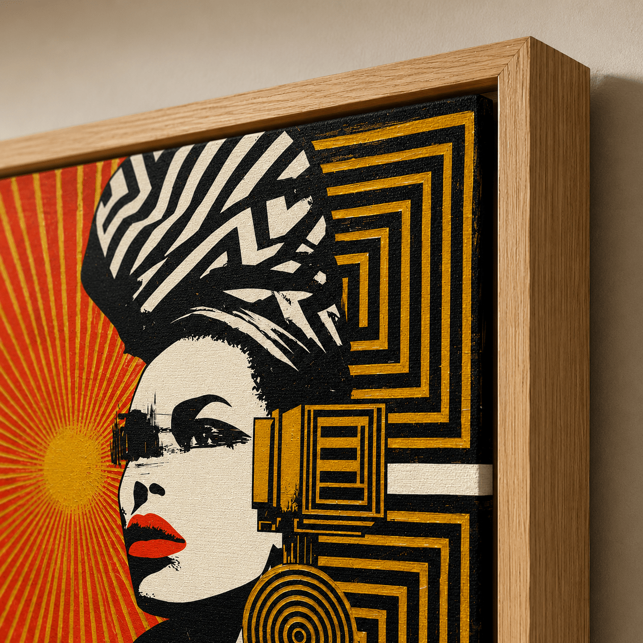 Afrofuturist Art Canvas Print — Solar Queen by Rossetti Art