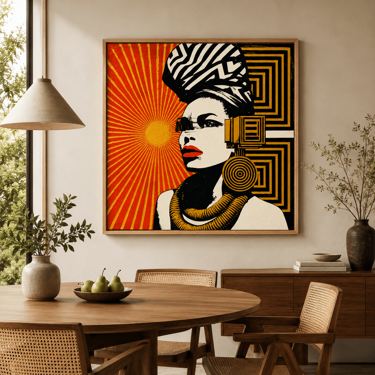 Afrofuturist Art Canvas Print — Solar Queen by Rossetti Art