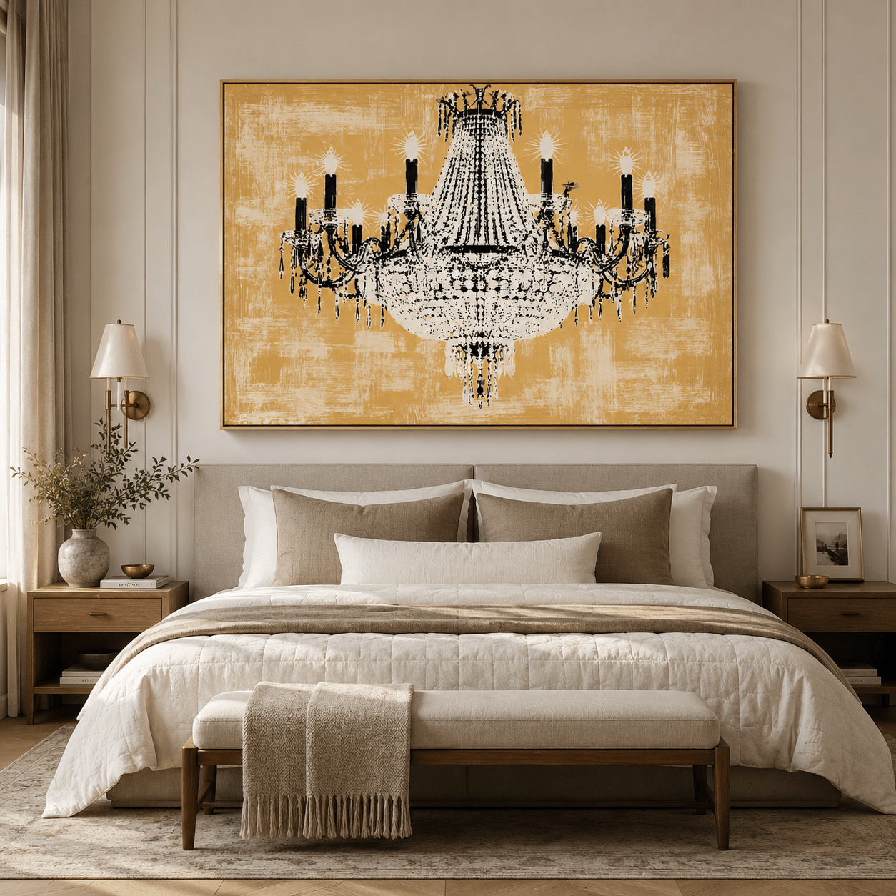 Art Deco Wall Art Canvas Print — Black Tie by Rossetti Art