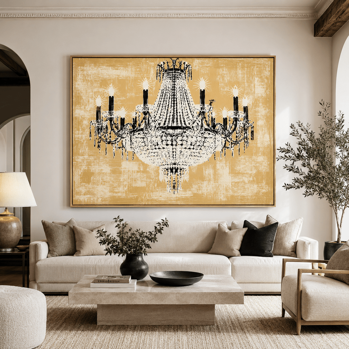 Art Deco Wall Art Canvas Print — Black Tie by Rossetti Art