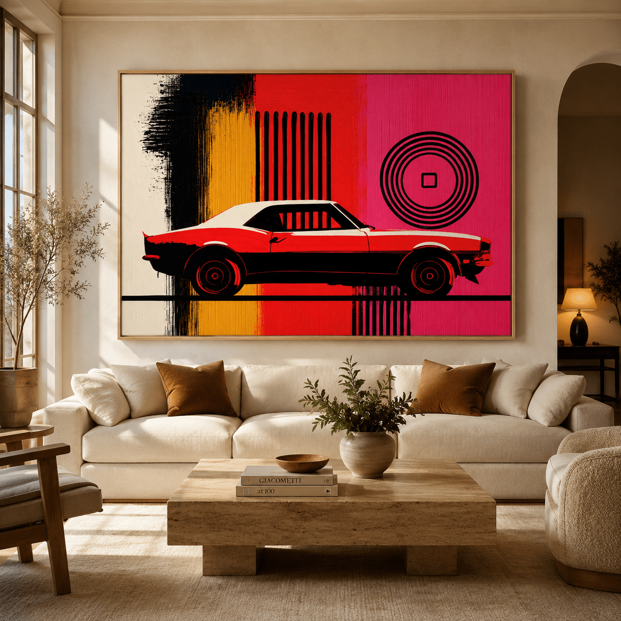 Automotive Wall Art Canvas — Red Shift by Rossetti Art