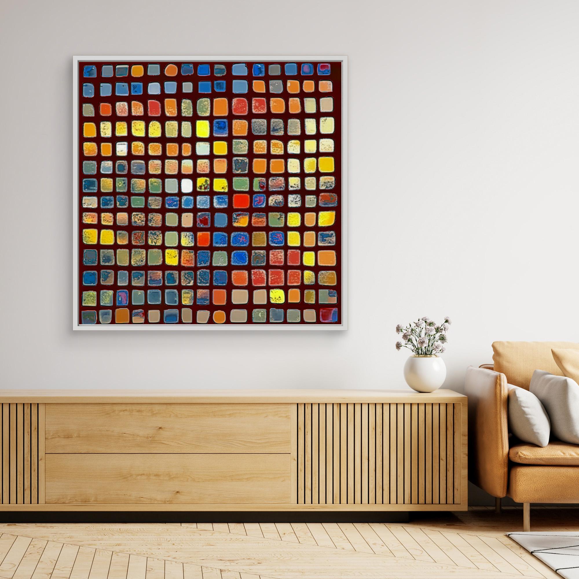 Canvas Print : Color Mosaic - Abstract Multicolor Grid Art