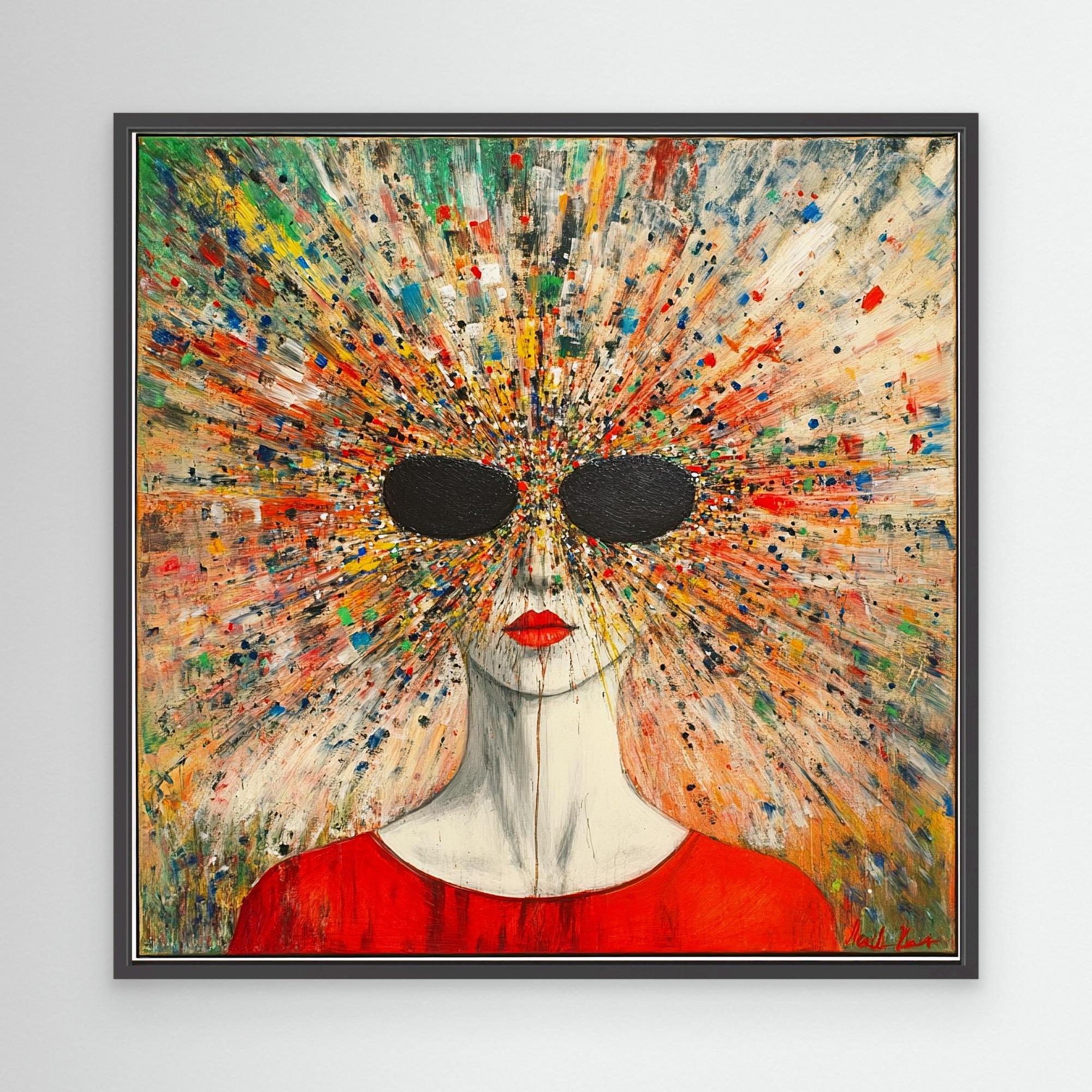 Canvas Print : Vivid Vision - Abstract Portrait Canvas Art | Modern Wall Decor