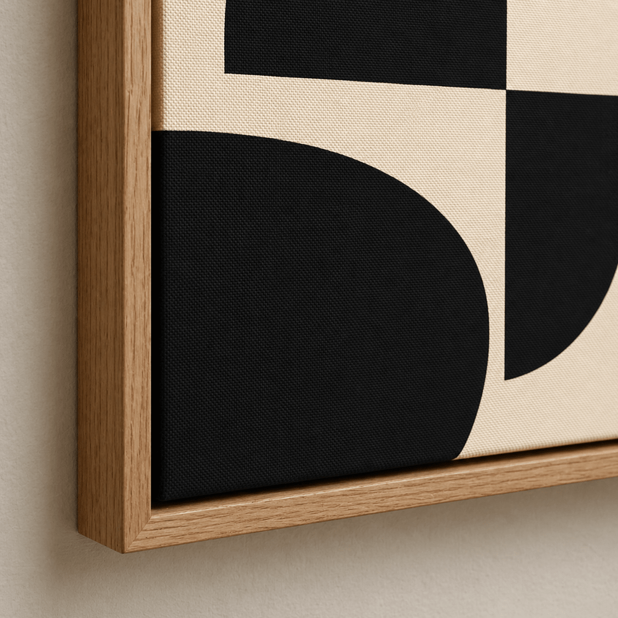 Black and Cream Geometric Canvas Wall Art - Midnight Arches | Rossetti Art
