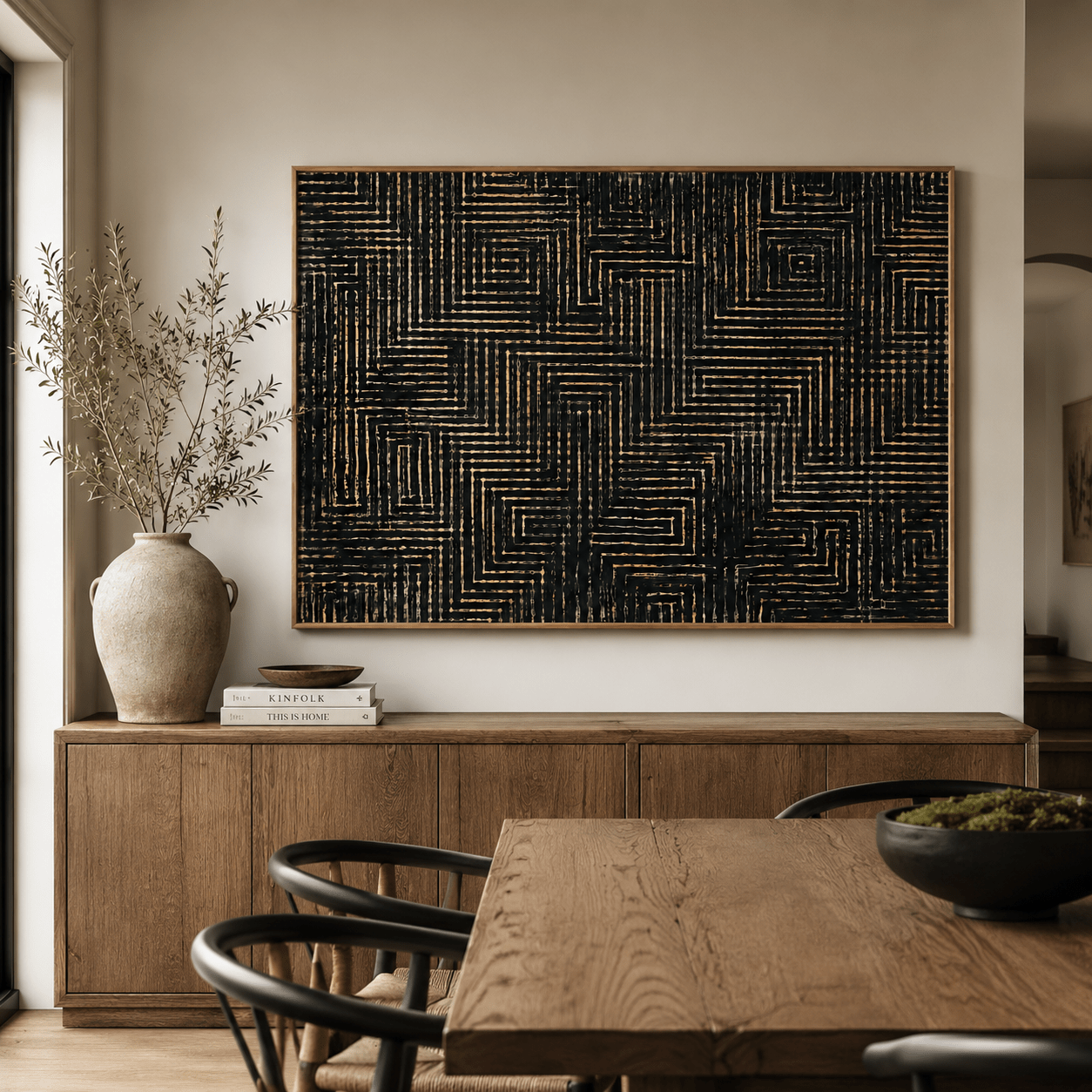 Black and Gold Wall Art Canvas — Circuit | Rossetti Art