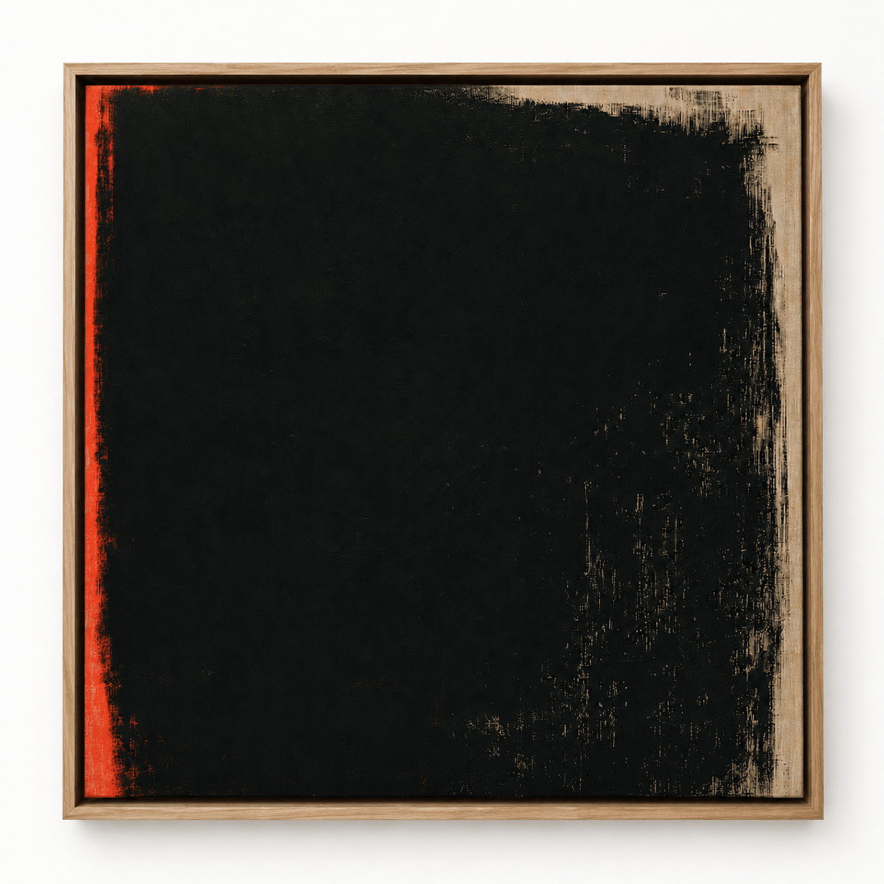 Black and Red Abstract Art Canvas Print — Red Margin by Rossetti Art