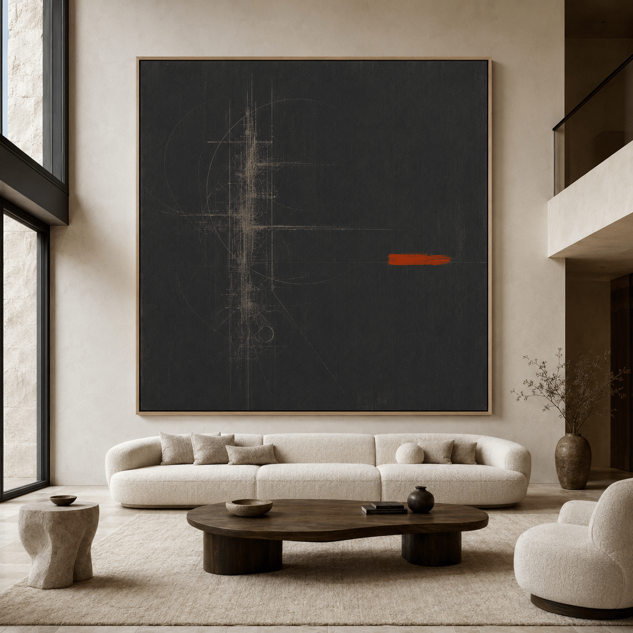 Black and Red Wall Art Canvas Print — Signal Break by Rossetti Art