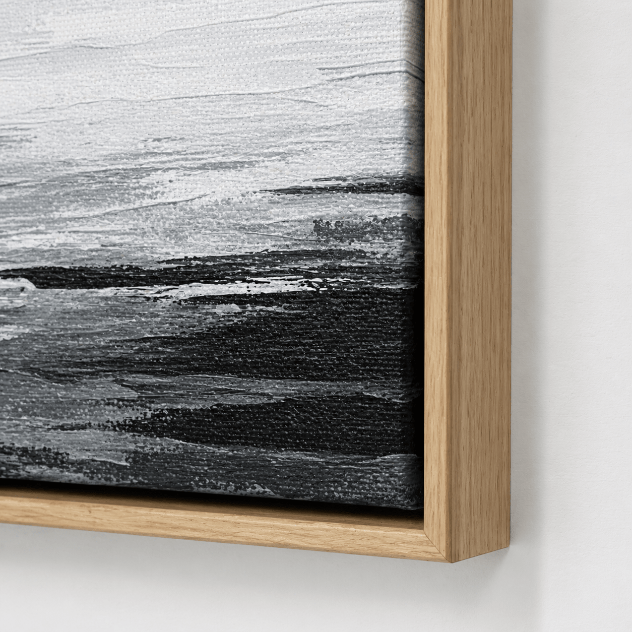 Black and White Abstract Painting — Still Tide by Rossetti Art