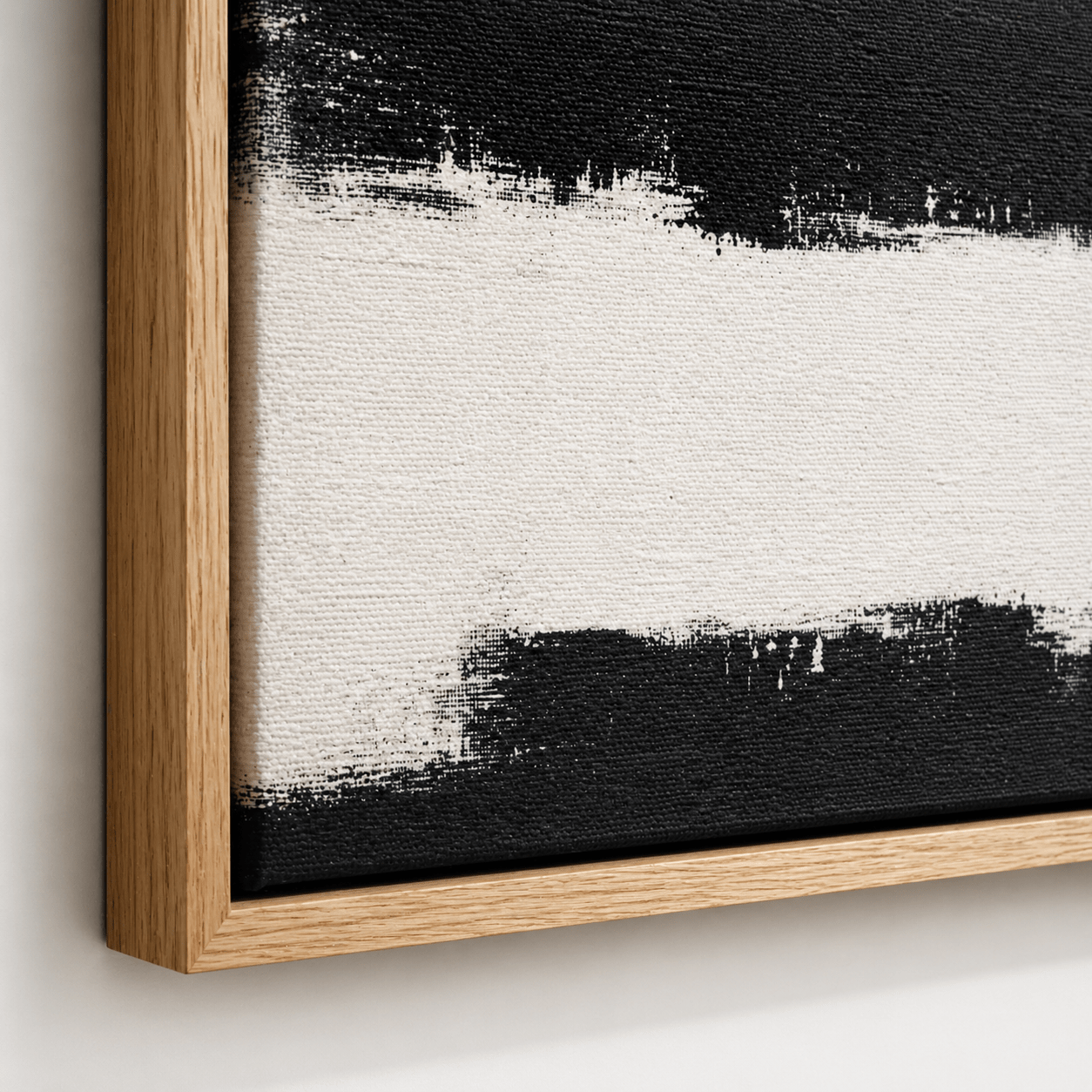 Black and White Canvas Art — Fault Line by Rossetti Art