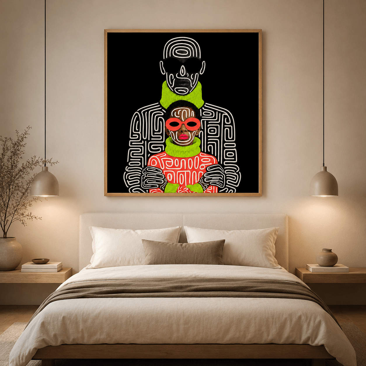Black and White Canvas Print Large