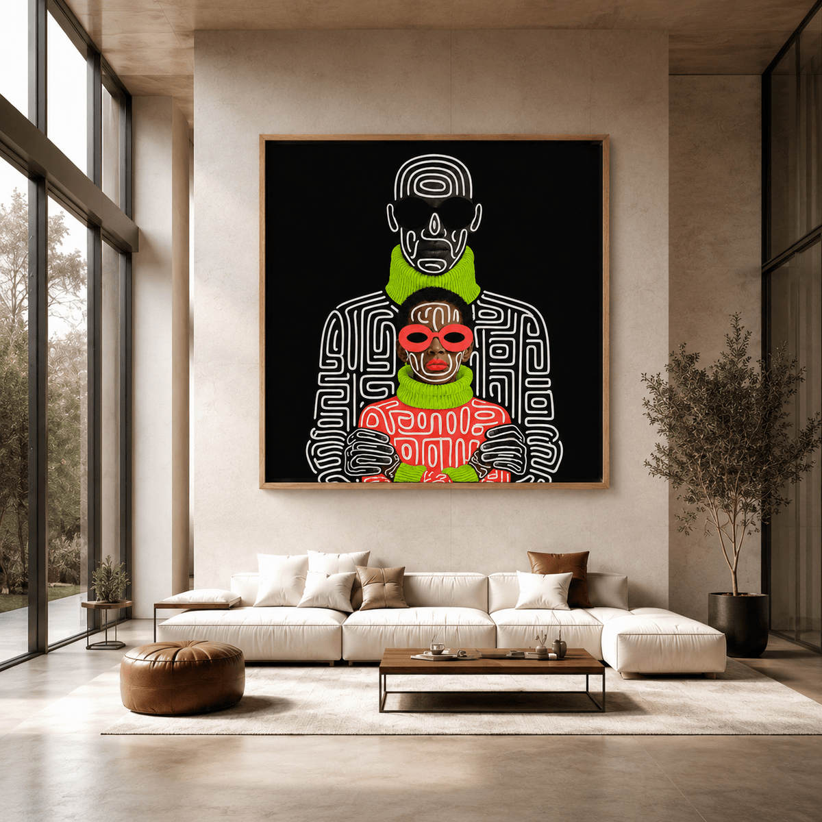 Black and White Canvas Print Large