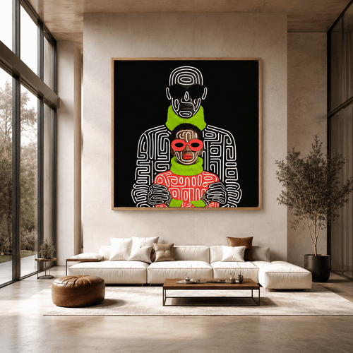 Black and White Canvas Print Large