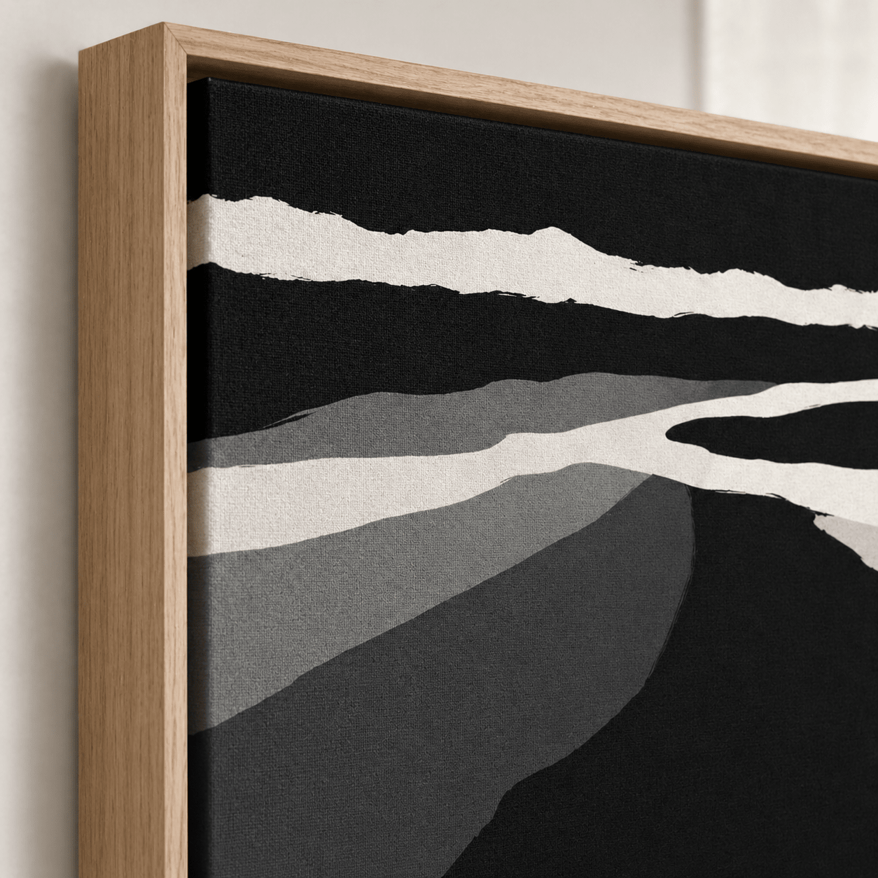 Black and White Landscape Art Print — Low Horizon by Rossetti Art