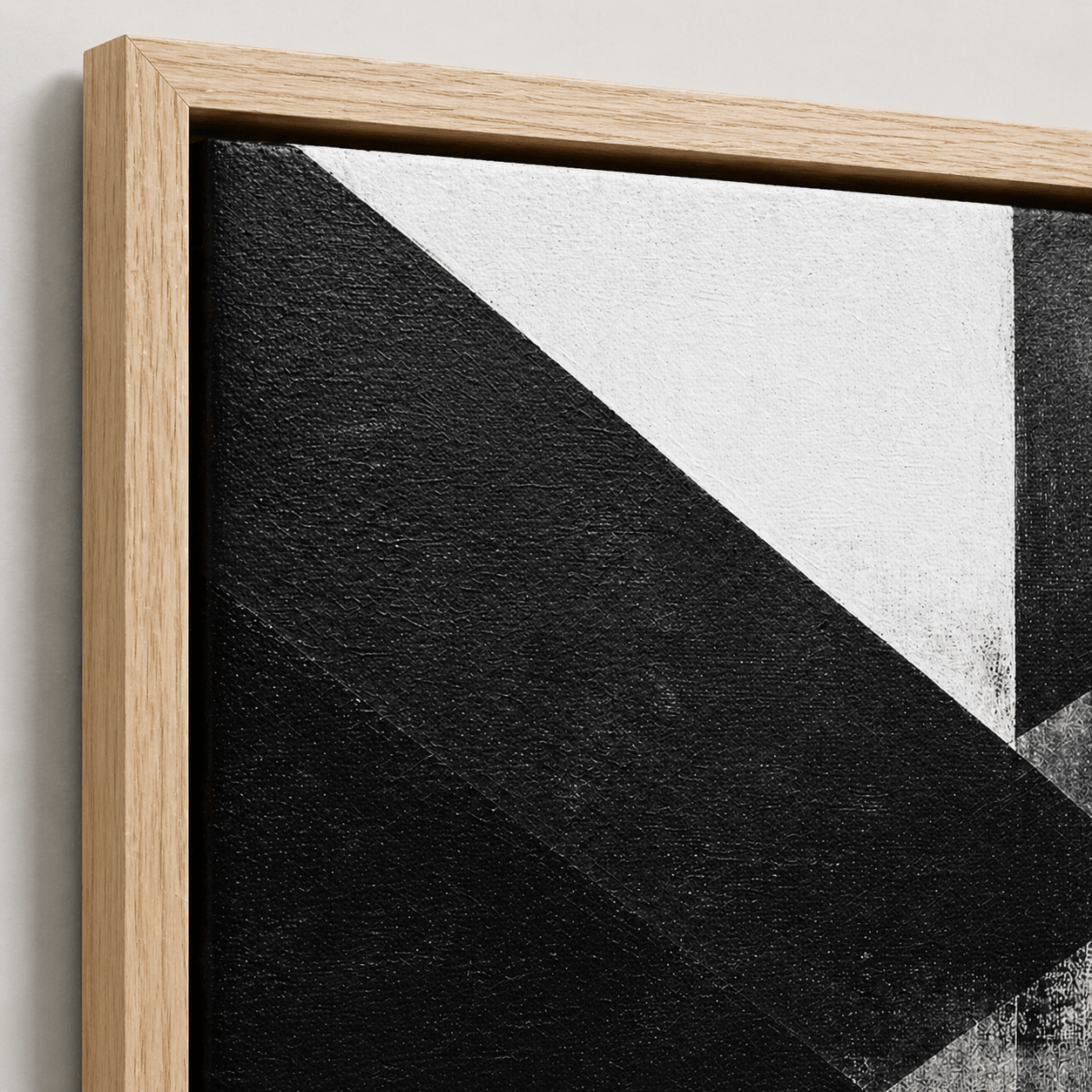 Black and White Minimalist Painting — Meridian by Rossetti Art