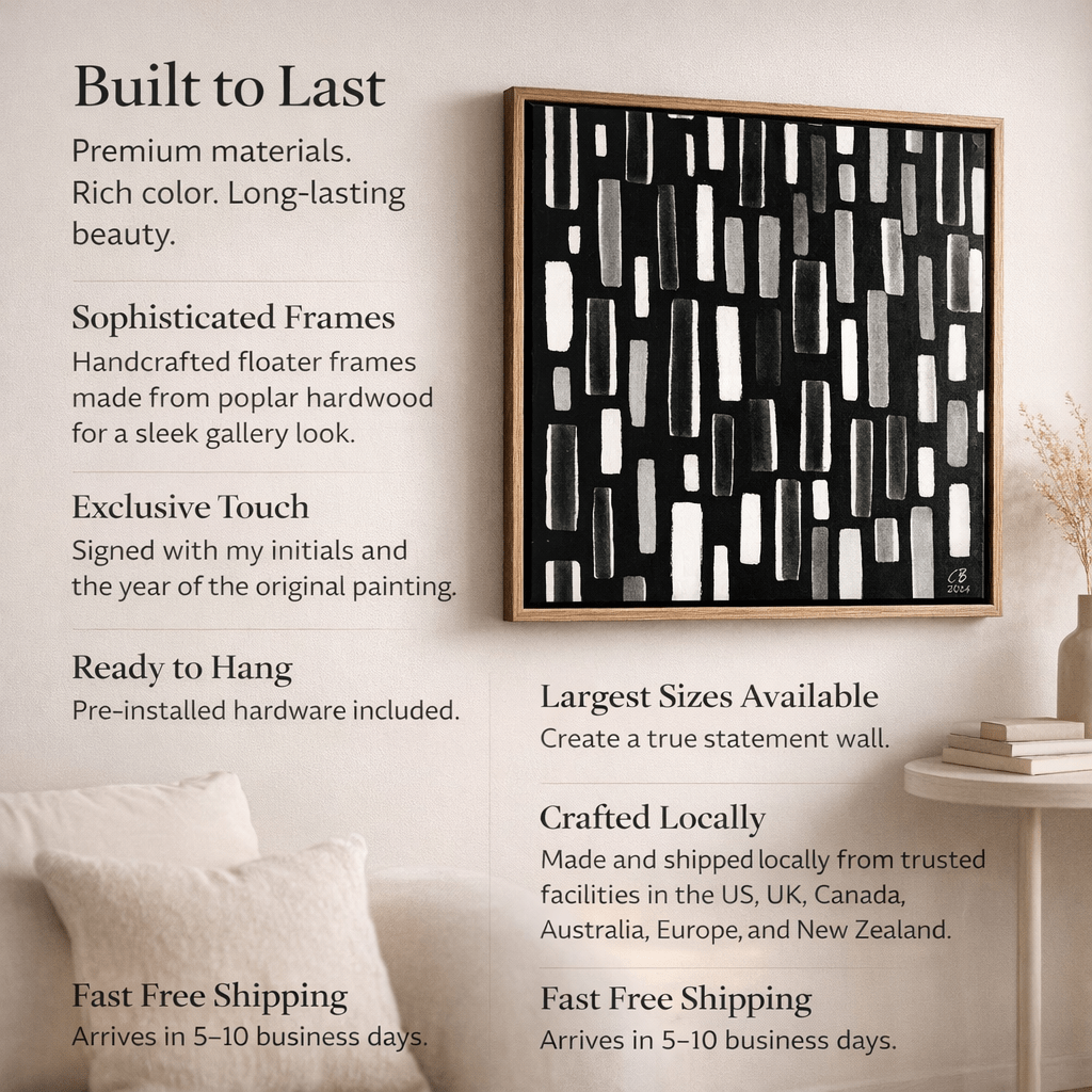 Black and White Modern Art Print