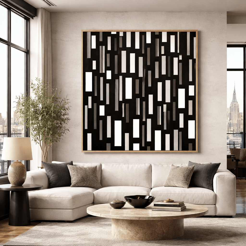 Black and White Modern Art Print