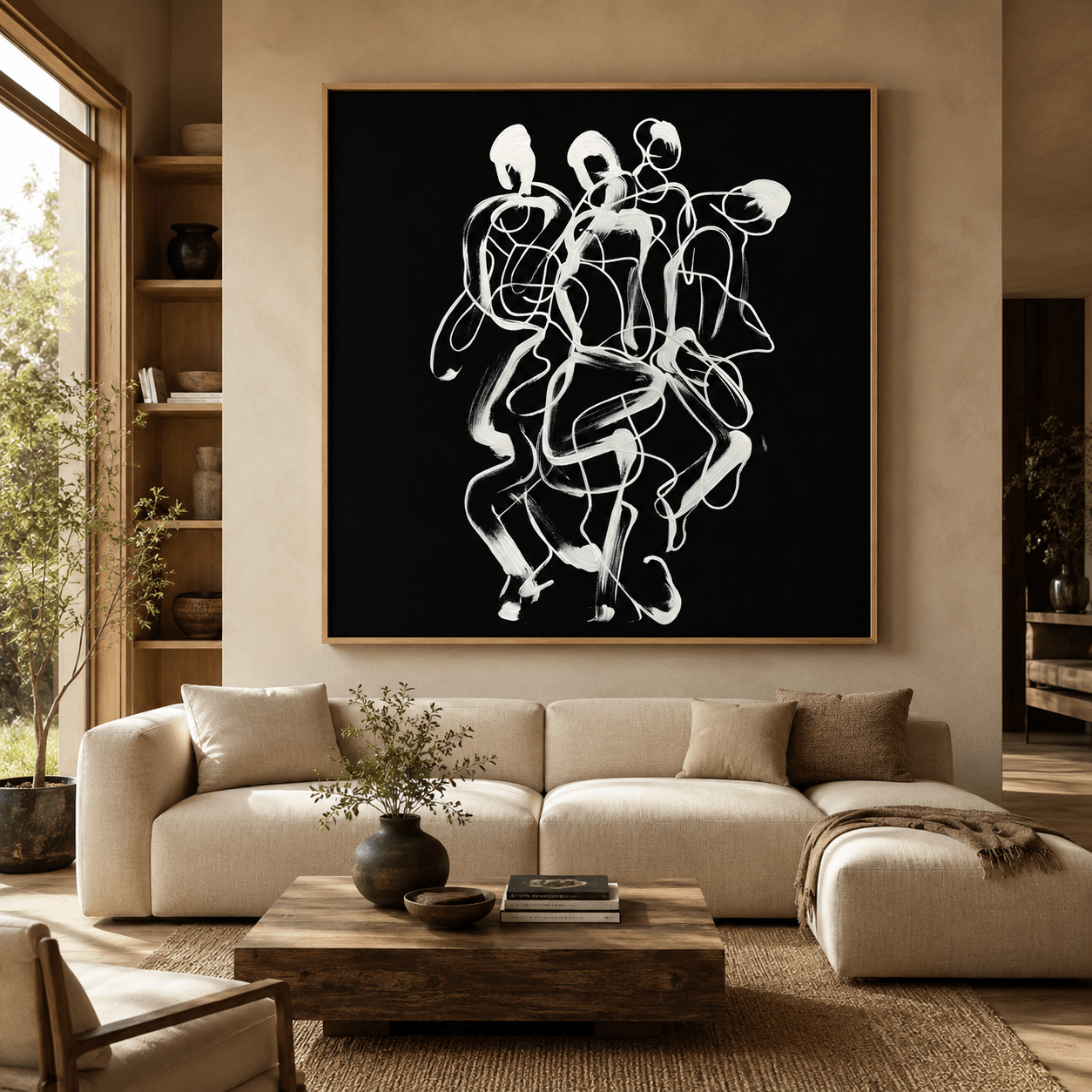 Black and White Modern Art — Vortex by Rossetti Art