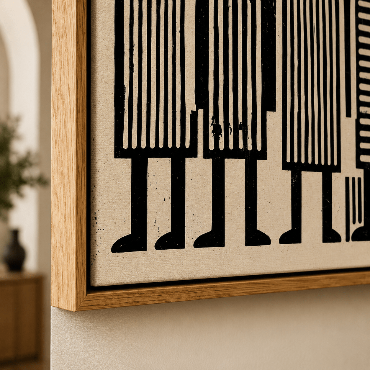 Black and White Pop Art Canvas Print — Tribe by Rossetti Art