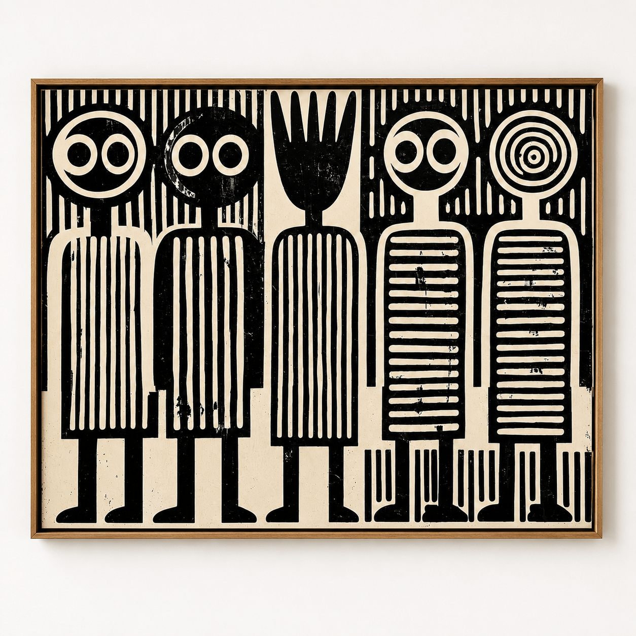 Black and White Pop Art Canvas Print — Tribe by Rossetti Art
