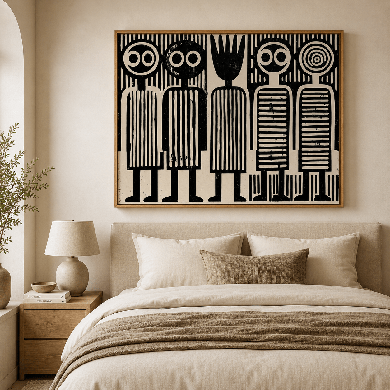 Black and White Pop Art Canvas Print — Tribe by Rossetti Art