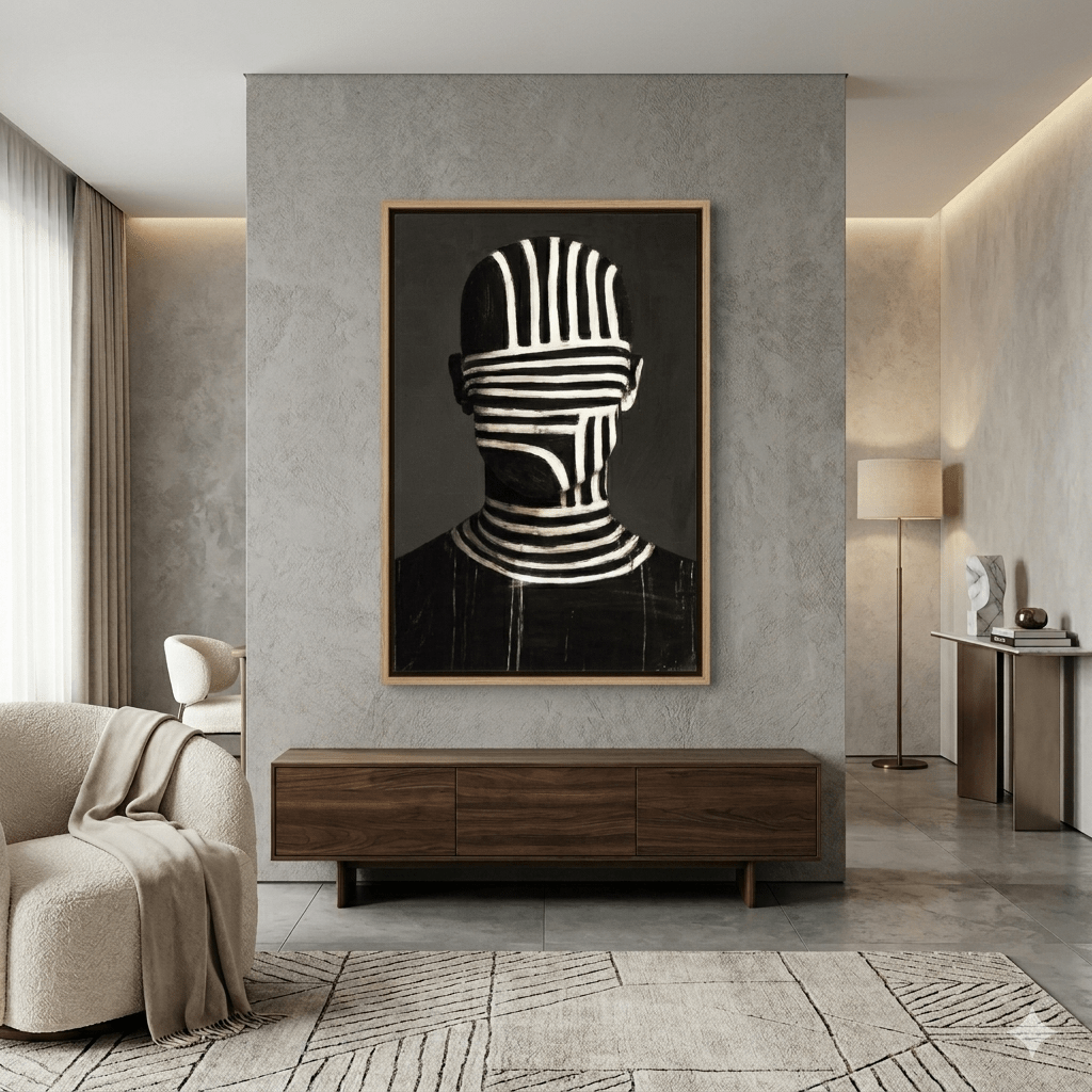 Black and White Portrait Canvas Print Set of 3 | Veiled Identities | Rossetti Art