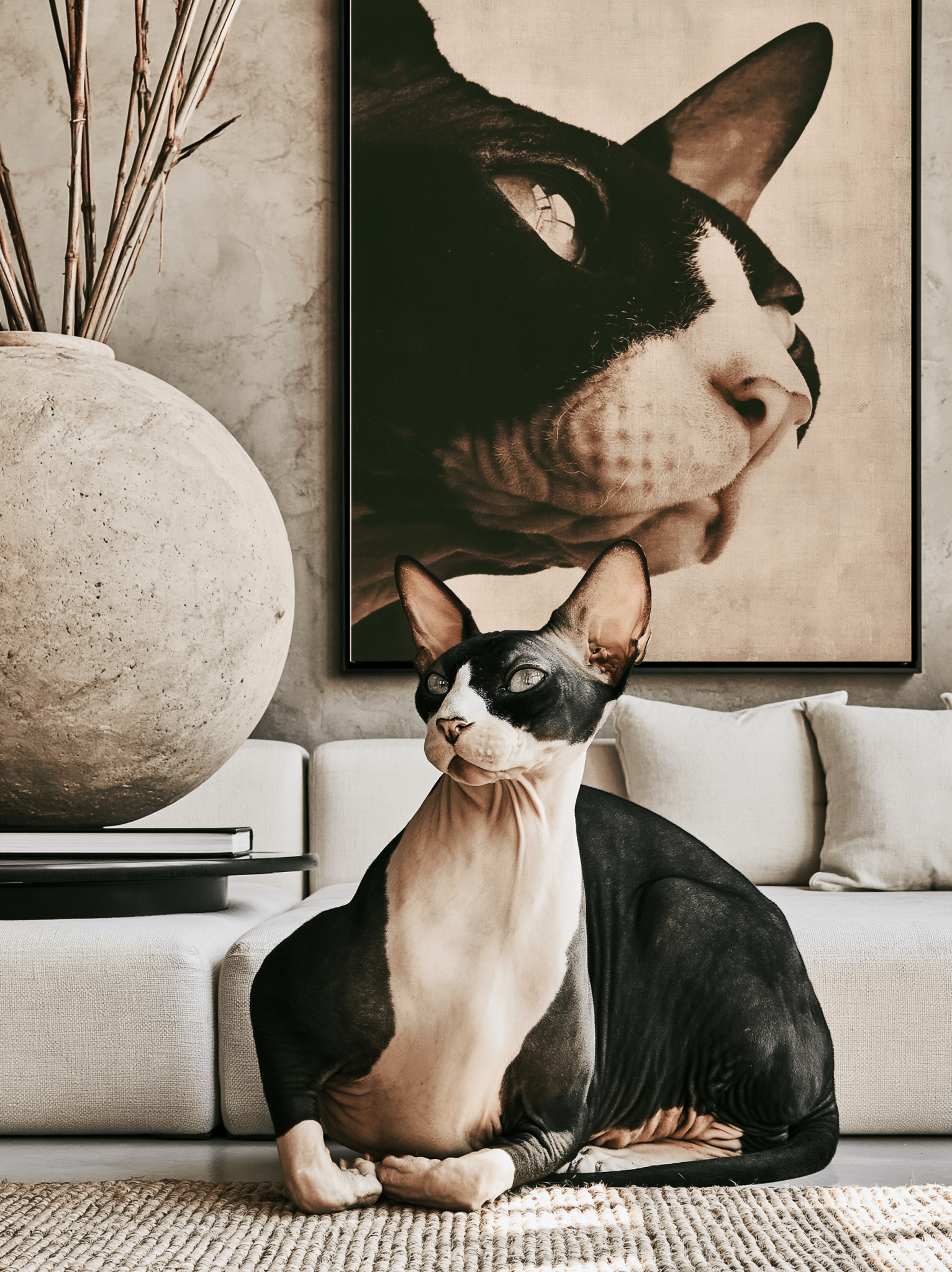 Black Cat Wall Art Canvas Print — Midnight Oracle by Rossetti Art