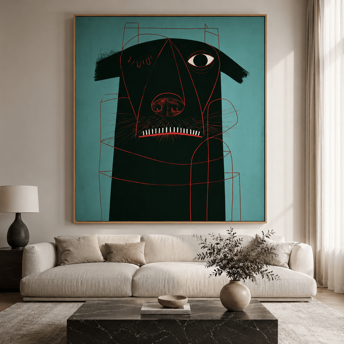 Black Dog Prints Canvas — The Hound by Rossetti Art