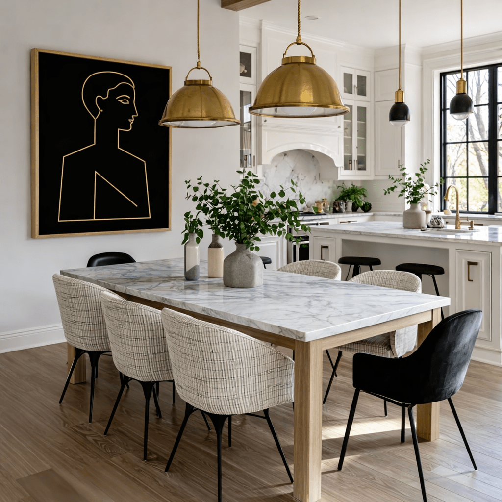 Black Gold Print Wall Art