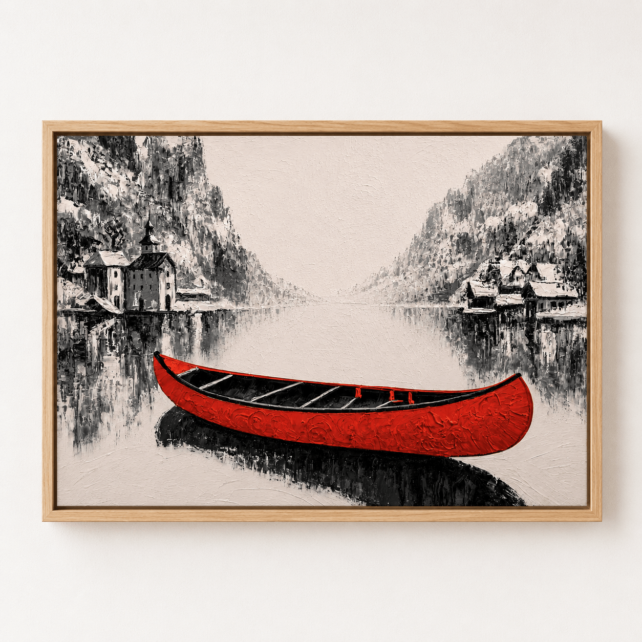 Black White Red Wall Art Canvas Print — Carmine by Rossetti Art